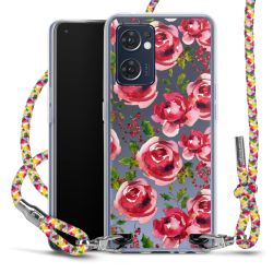 New Carry Case Transparent Stoff colourful/silber