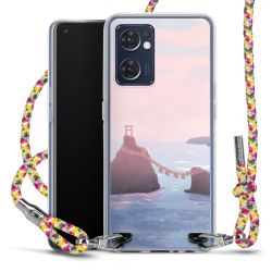 New Carry Case Transparent Stoff colourful/silber