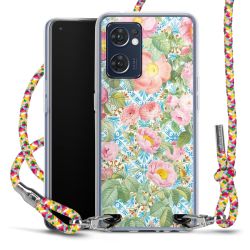 New Carry Case Transparent Stoff colourful/silber