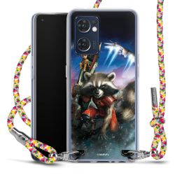 New Carry Case Transparent Stoff colourful/silber