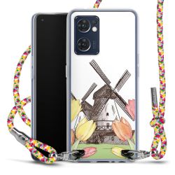 New Carry Case Transparent Stoff colourful/silber