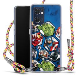 New Carry Case Transparent Stoff colourful/silber