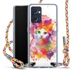 New Carry Case Transparent Stoff colourful/silber