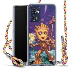 New Carry Case Transparent Stoff colourful/silber