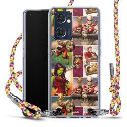 New Carry Case Transparent Stoff colourful/silber