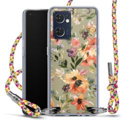 New Carry Case Transparent Stoff colourful/silber