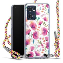 New Carry Case Transparent Stoff colourful/silber