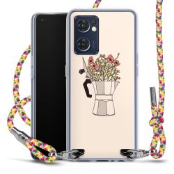 New Carry Case Transparent Stoff colourful/silber