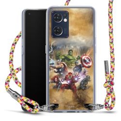 New Carry Case Transparent Stoff colourful/silber