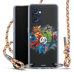 New Carry Case Transparent Stoff colourful/silber