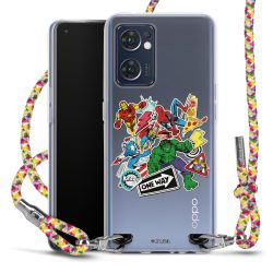 New Carry Case Transparent Stoff colourful/silber