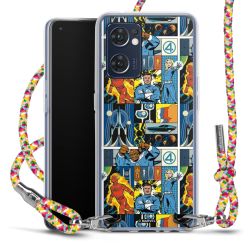 New Carry Case Transparent Stoff colourful/silber