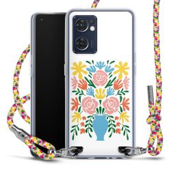 New Carry Case Transparent Stoff colourful/silber