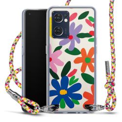 New Carry Case Transparent Stoff colourful/silber