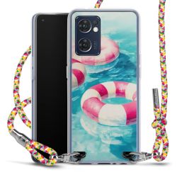 New Carry Case Transparent Stoff colourful/silber