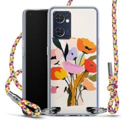 New Carry Case Transparent Stoff colourful/silber