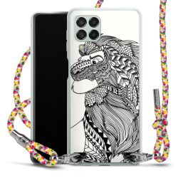 New Carry Case Transparent Stoff colourful/silber