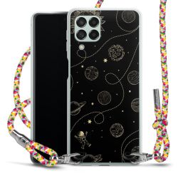 New Carry Case Transparent Stoff colourful/silber