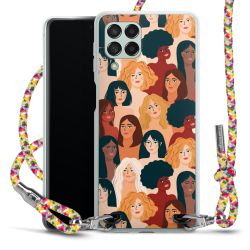 New Carry Case Transparent Stoff colourful/silber