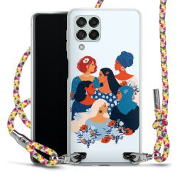 New Carry Case Transparent Stoff colourful/silber