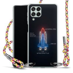 New Carry Case Transparent Stoff colourful/silber