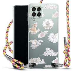 New Carry Case Transparent Stoff colourful/silber