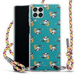 New Carry Case Transparent Stoff colourful/silber