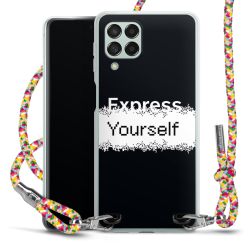 New Carry Case Transparent Stoff colourful/silber