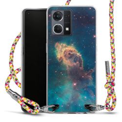 New Carry Case Transparent Stoff colourful/silber