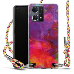 New Carry Case Transparent Stoff colourful/silber