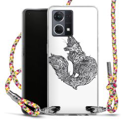 New Carry Case Transparent Stoff colourful/silber