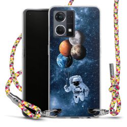 New Carry Case Transparent Stoff colourful/silber