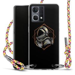 New Carry Case Transparent Stoff colourful/silber