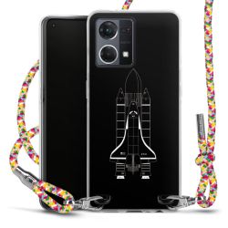 New Carry Case Transparent Stoff colourful/silber