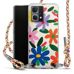 New Carry Case Transparent Stoff colourful/silber