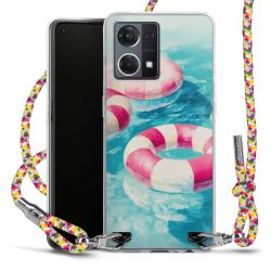 New Carry Case Transparent Stoff colourful/silber