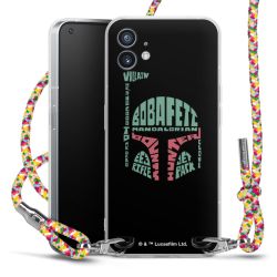 New Carry Case Transparent Stoff colourful/silber