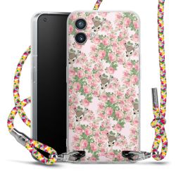 New Carry Case Transparent Stoff colourful/silber