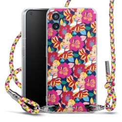 New Carry Case Transparent Stoff colourful/silber