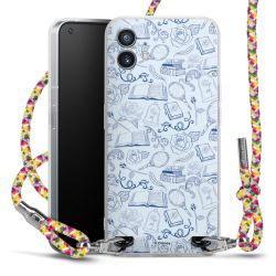 New Carry Case Transparent Stoff colourful/silber