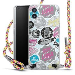 New Carry Case Transparent Stoff colourful/silber