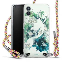 New Carry Case Transparent Stoff colourful/silber