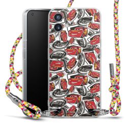 New Carry Case Transparent Stoff colourful/silber