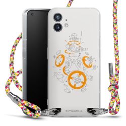 New Carry Case Transparent Stoff colourful/silber