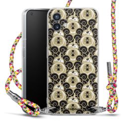 New Carry Case Transparent Stoff colourful/silber