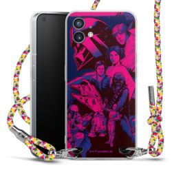 New Carry Case Transparent Stoff colourful/silber