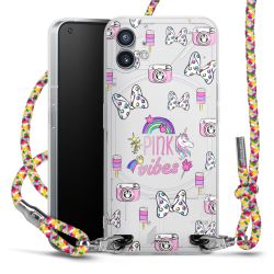 New Carry Case Transparent Stoff colourful/silber