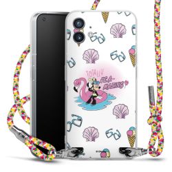 New Carry Case Transparent Stoff colourful/silber