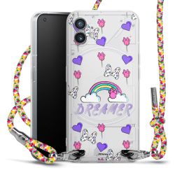 New Carry Case Transparent Stoff colourful/silber