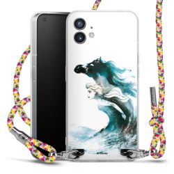 New Carry Case Transparent Stoff colourful/silber